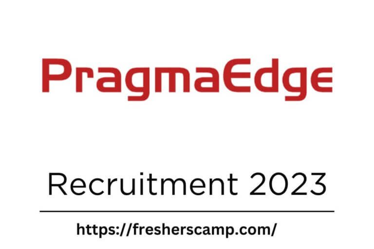 Pragma Edge Off Campus Hiring 2023