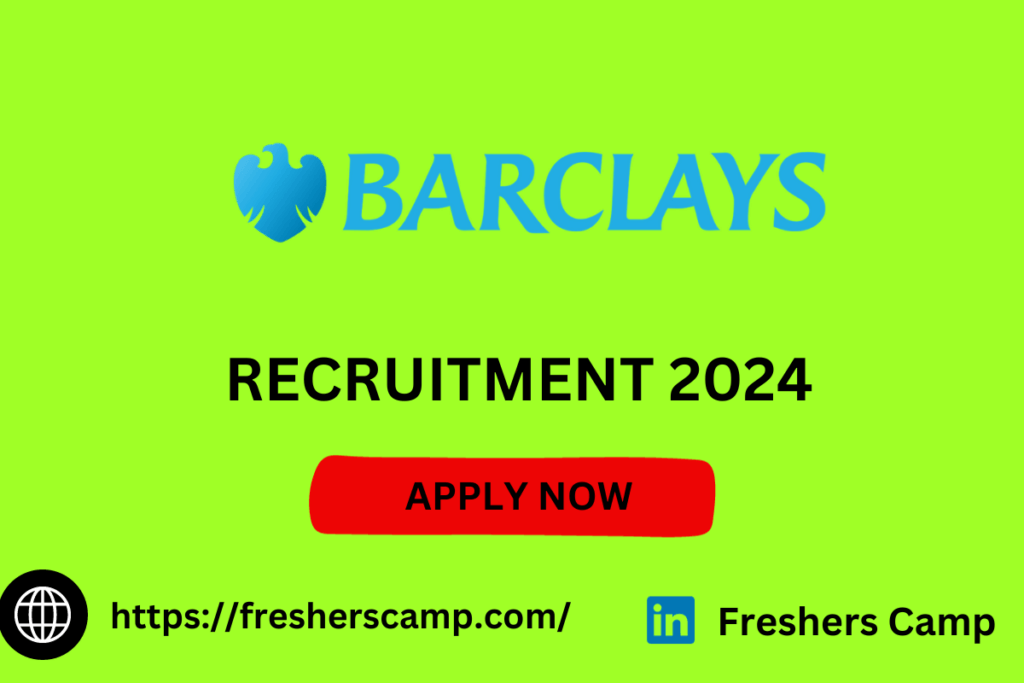 Barclays Off Campus Registration 2024 Recruitment for Freshers as